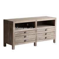 FN-6657 solid wood TV useful recycled living room wooden cabinet